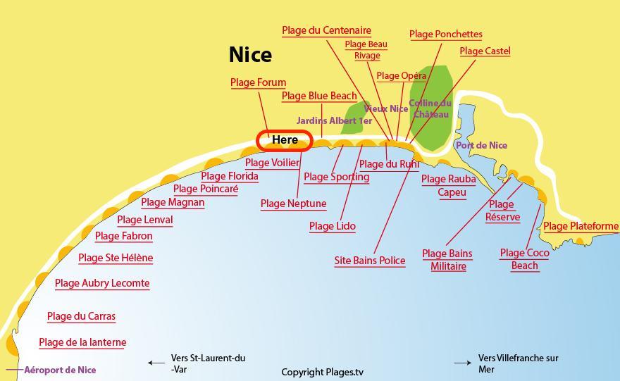 Nice Beach - Promenade Des Anglais Eksteriør bilde